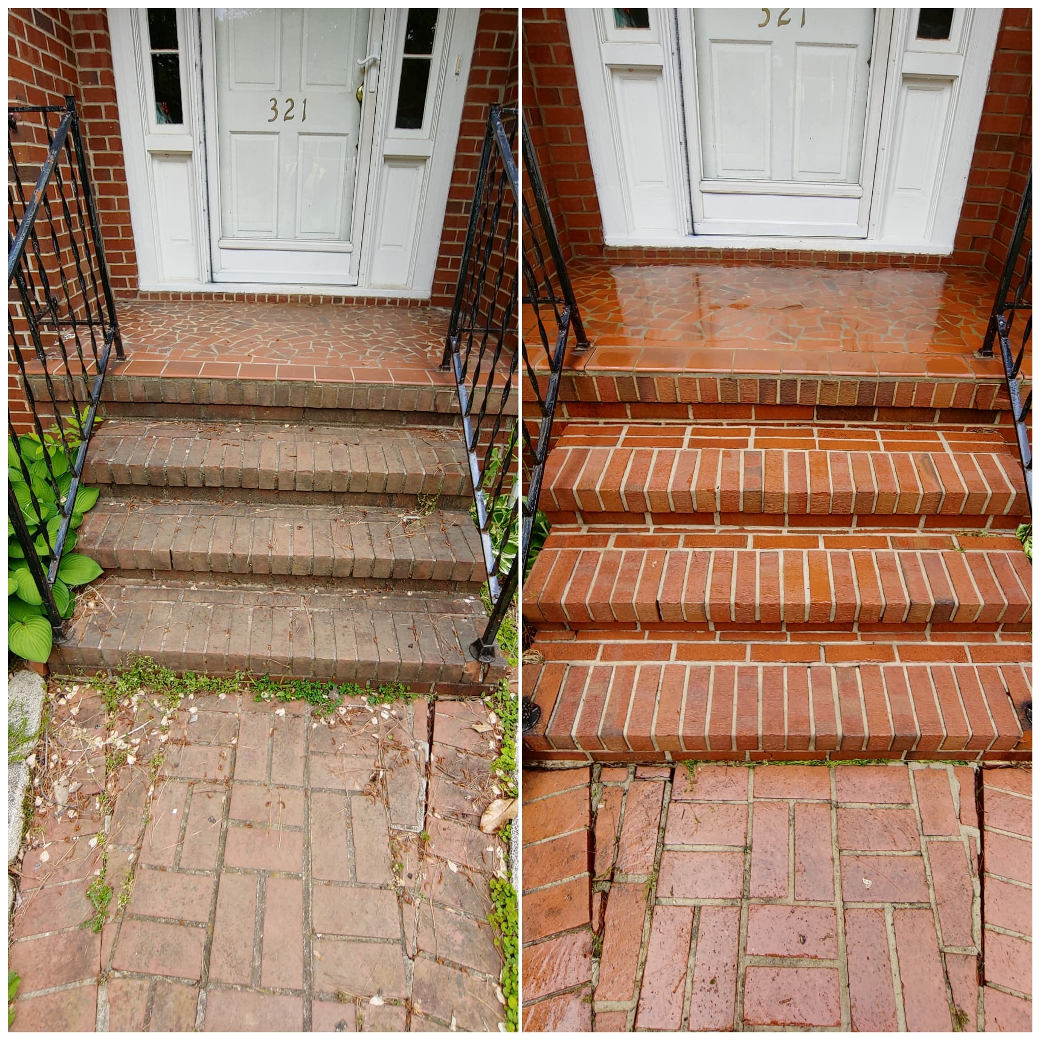 Brick walkway porch cleaning oxford nc